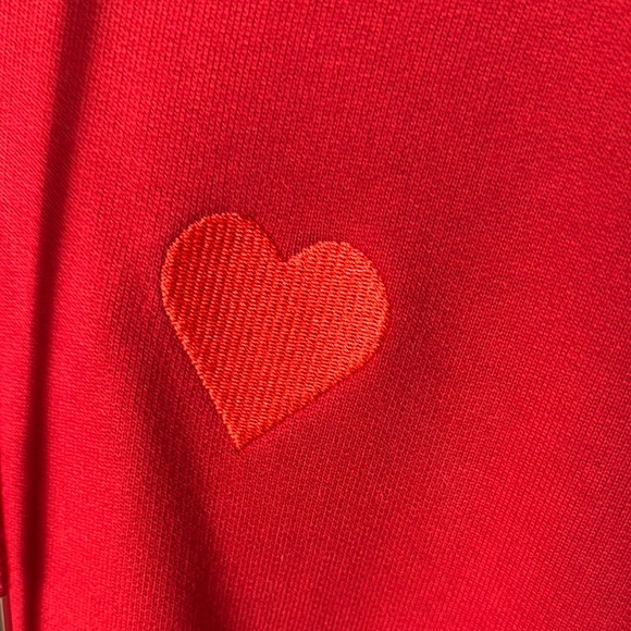 Red Heart Embroidered Men's Hoodie - Picture 5 of 9